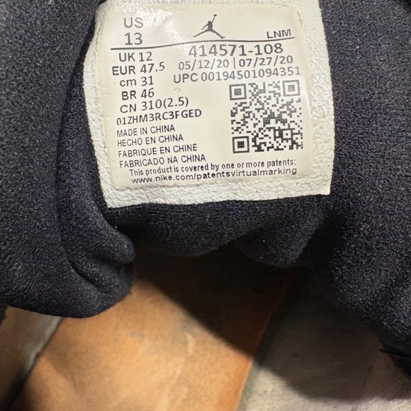 Air Jordan 13 Retro Shoes Mens Size 13 White Orange Black Starfish 414571-108 - Picture 6 of 7